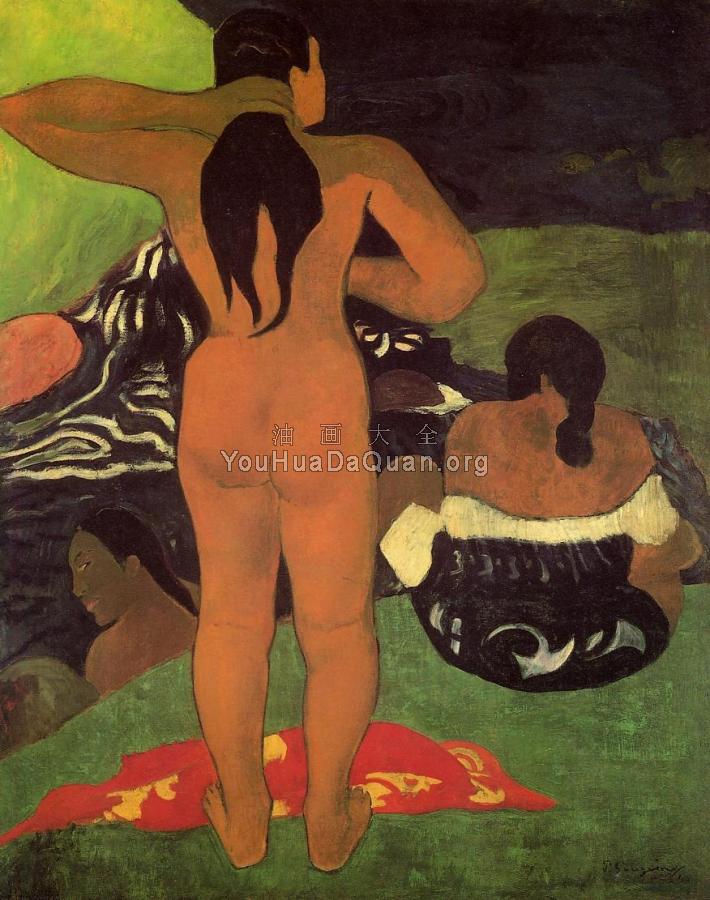 Tahitian Women Bathing - 保罗·高更